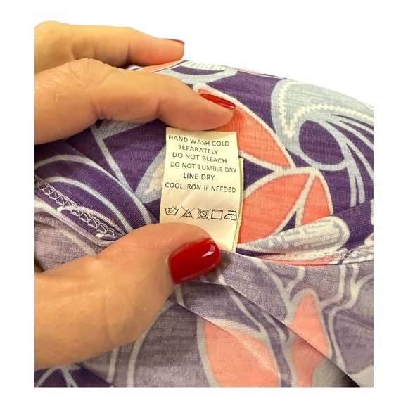 Sew In Love XL Purple Floral Sleeveless Blouse with Crisscross Neckline - Picture 7 of 7